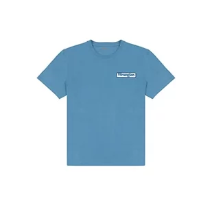Wrangler Męski t-shirt z logo, Captains Blue, średni, Captains Blue, M - Koszulki męskie - miniaturka - grafika 1