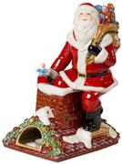 Pozostałe akcesoria świąteczne - Villeroy & Boch Figurka-pozytywka-świecznik Św. Mikołaj na dachu Christmas Toys Memory - miniaturka - grafika 1