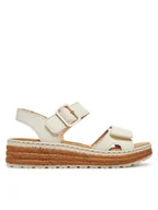 Sandały damskie - Rieker Sandały 62760-60 Beżowy - miniaturka - grafika 1