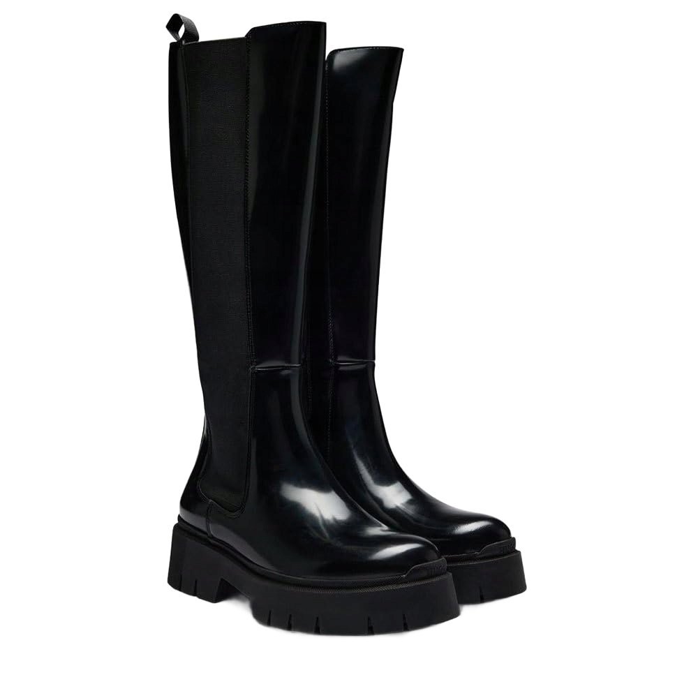 HUGO BOSS KRIS BOTKI DAMSKIE CZARNE LAKIEROWANE NA ZAMEK 37 1J0A