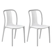 Fotele i krzesła ogrodowe - Shumee Zestaw 2 krzeseł ogrodowych biało-szary SPEZIA 266454 - miniaturka - grafika 1