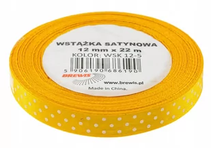 Brewis Wstążka dekoracyjna kropki 12mmx22m pomarańczowa - Pasmanteria - miniaturka - grafika 1