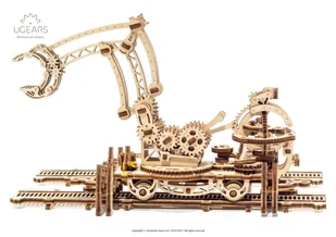 UGEARS ugears szyny-obrotowy i z serii mechaniczne miasta puzzle 3d zrób to sam Kit - Puzzle - miniaturka - grafika 2