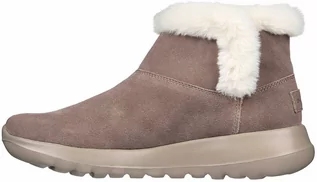 Botki damskie - Buty zimowe trzewiki damskie Skechers On The Go Joy Bundle Up botki ocieplane różowe (15501-DKTP) - grafika 1