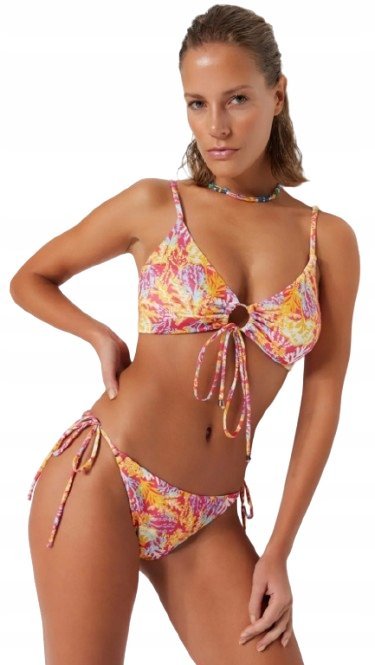 TRENDYOL DWUCZĘŚCIOWY STRÓJ KĄPIELOWY Z WIĄZANIEM I WZOREM 34 5BA