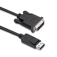Kable komputerowe i do monitorów - Qoltec Kabel DisplayPort | DVI (24+1) męski 1.8m (0NC) - miniaturka - grafika 1