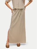Spódnice - Vero Moda Spódnica maxi Mymilo 10321622 Beżowy Regular Fit - miniaturka - grafika 1