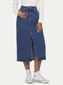 Spódnice - ONLY Spódnica jeansowa Bianca 15319268 Granatowy Regular Fit - miniaturka - grafika 1