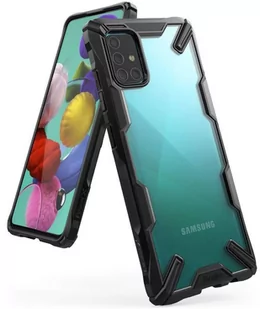 Ringke Etui Fusion X do Samsung Galaxy A51 Czarny - Etui i futerały do telefonów - miniaturka - grafika 1