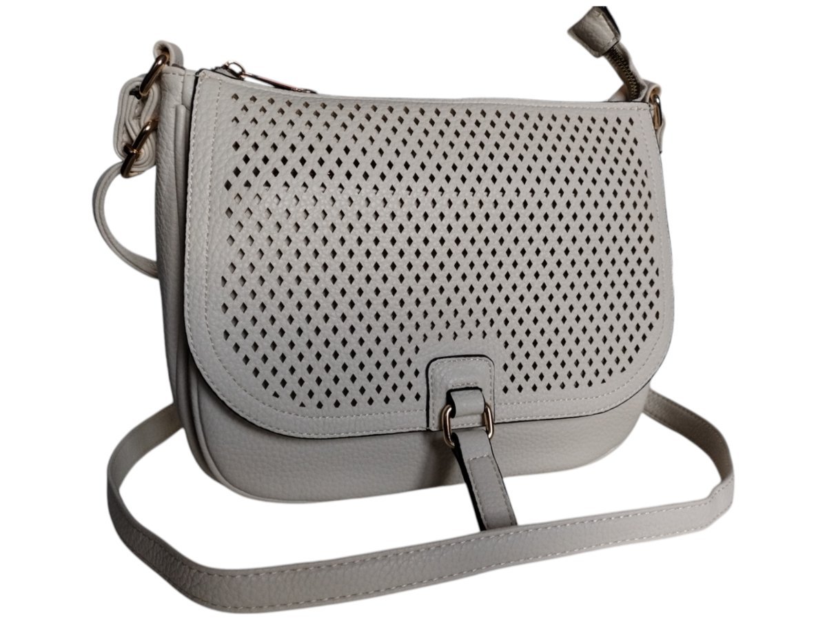 Beżowa Torebka Damska Z Kieszenią Na Telefon, Mała Listonoszka Na Ramię