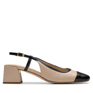 Sandały damskie - Sandały Clarks Nyta45 Sling 26181321 Beżowy - miniaturka - grafika 1