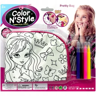 Piórnik do kolorowania we wzory księżniczka piórnik saszetka dla dziecka. - Piórniki Piórnik do kolorowania we wzory księżniczka piórnik saszetka dla dziecka. - Piórniki - miniaturka - grafika 1