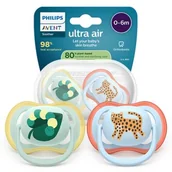 Smoczki uspokajające - Smoczek PHILIPS-AVENT Ultra Air SCF087-02 0-6 m (2 szt.) - miniaturka - grafika 1