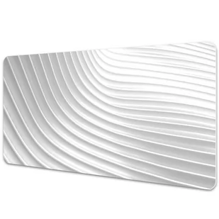 Ochronna mata na biurko Białe żłobienia 90x45 cm - Podkładki na biurko - miniaturka - grafika 1