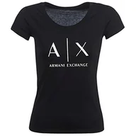 Koszulki i topy damskie - Armani Exchange Koszulka damska z logo Ss - miniaturka - grafika 1