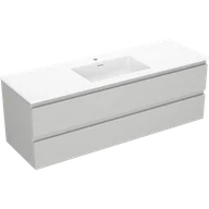 Szafki łazienkowe - Mexen Orio szafka łazienkowa 140 cm z umywalką Otis, 2 szuflady, szara mat/biała mat - 91A10-14047-2-BFF62-W18M01 - miniaturka - grafika 1