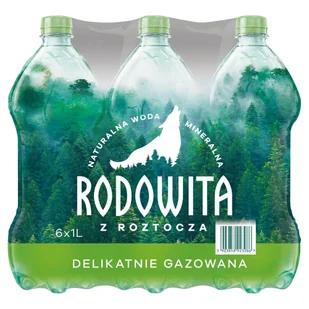 Rodowita z Roztocza Woda mineralna delikatnie gazowana Zgrzewka 6 x 1000 ml - Woda - miniaturka - grafika 1