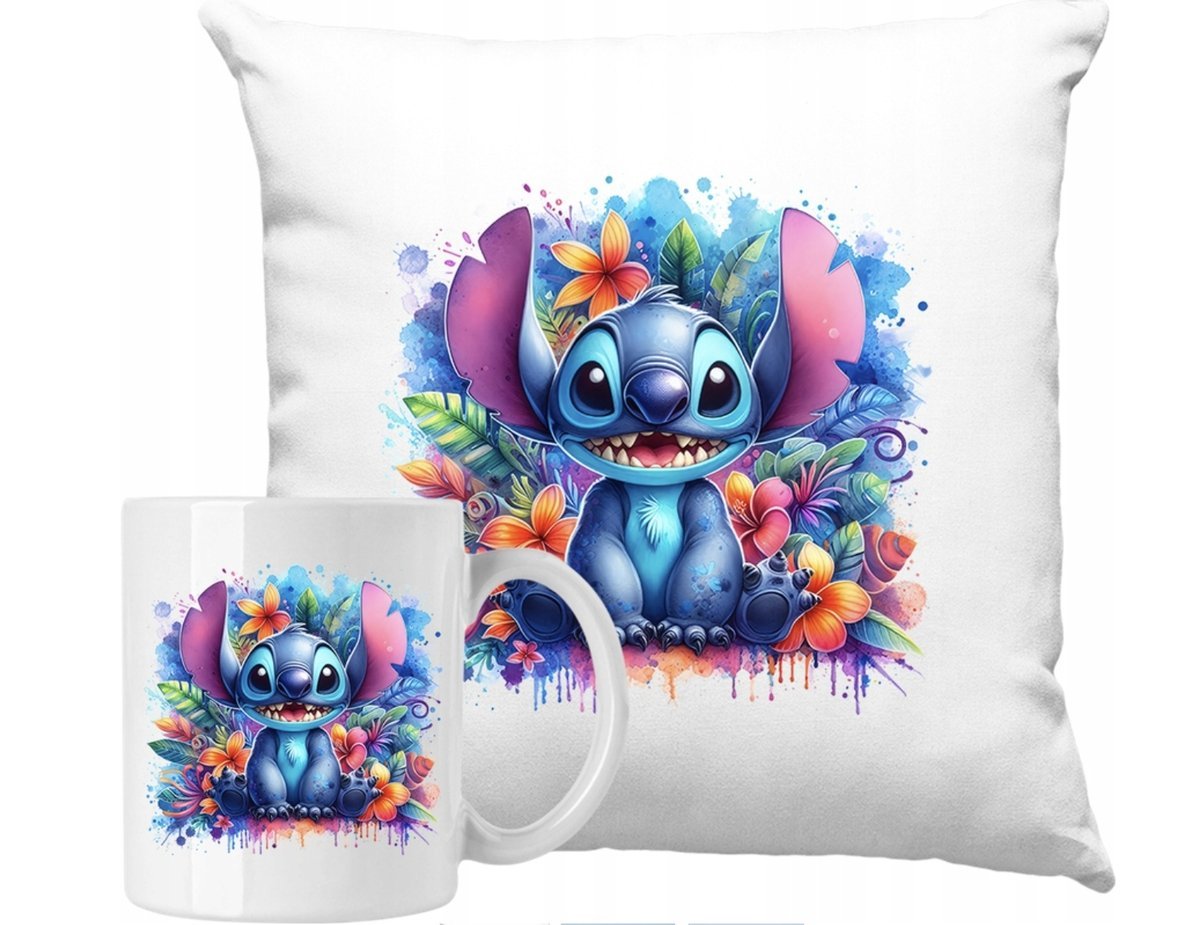 ZESTAW PODUSZKA + KUBEK Prezent STICH STITCH LILO PREZENT + IMIĘ #10