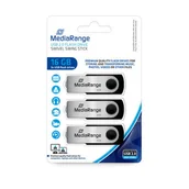 Pendrive - MediaRange MR910-3 16 GB USB Typu-A 2.0 Czarny, Srebrny MR910-3 - miniaturka - grafika 1
