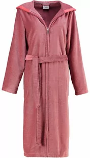 Cawo Szlafrok damski Two Tone Zip Hooded Red - Szlafroki damskie - miniaturka - grafika 1