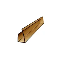 Listwy i profile - U-profil zamykający 2100mm, brązowy 10mm - miniaturka - grafika 1