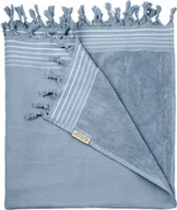 Ręczniki - DWUSTRONNY XXL ręcznik HAMMAM Hamam 200x200cm WALRA Blue do sauny na plażę - miniaturka - grafika 1