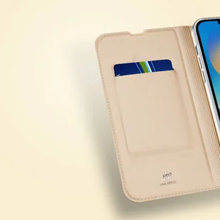 Dux Ducis Skin Pro kabura etui pokrowiec z klapką iPhone 14 Max złoty - Etui i futerały do telefonów - miniaturka - grafika 14