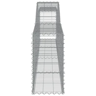 vidaXL Kosze gabionowe, 5 szt, 400x30x60/80 cm, galwanizowane żelazo - Ogrodzenia - miniaturka - grafika 6