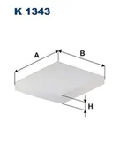 Filtry kabinowe - Filtr, wentylacja przestrzeni pasażerskiej Filtron K 1343 - miniaturka - grafika 1