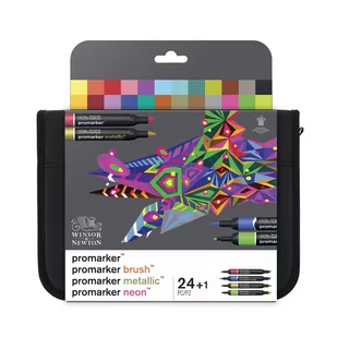 Zestaw ProMarkerów, 24 kolory, Winsor&Newton - Kredki, ołówki, pastele i pisaki - miniaturka - grafika 1