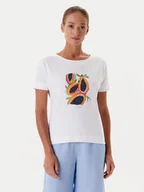 Koszulki i topy damskie - Tatuum T-Shirt Lali 2 T2511.111 Biały Regular Fit - miniaturka - grafika 1