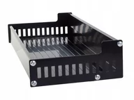 Półki łazienkowe - Półka Aluminium Malowana Proszkowo Czarna Łazienka - miniaturka - grafika 1