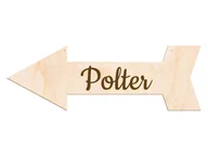 Gadżety dla niej i dla niego - Zawieszka drewniana Polter - 45 x 15 cm - 1 szt. - miniaturka - grafika 1