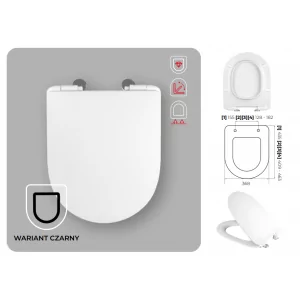 CEDO 537137 NYX SLIM Deska wc wolnoopadająca - Deski sedesowe - miniaturka - grafika 1