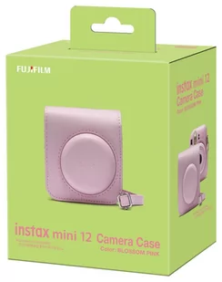 Instax-FUJIFILM, etui do MINI 12, różowy - Paski, szelki, uprzęże foto - miniaturka - grafika 1
