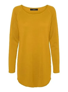 Vero Moda Vmnellie Glory Ls Długa Bluzka GA Noos Sweter Kobiety, Złoty żółty, S - Bluzki damskie - miniaturka - grafika 1
