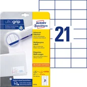 Etykiety do drukarek - Avery Zweckform Etykiety Zweckform 70x42,3 Trwałe 30ARK 630 Etykiet Białe 25 Arkuszy + 5 Arkuszy EXTRA ZW523 - miniaturka - grafika 1