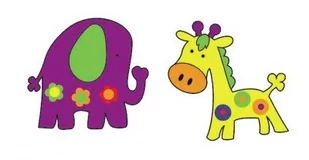 MARKO - Dekoracje Ścienne Dekoracje ścienne - Słoń i Żyrafa SRP-007(2)     6 - Wyposażenie pokoiku dziecięcego - miniaturka - grafika 1