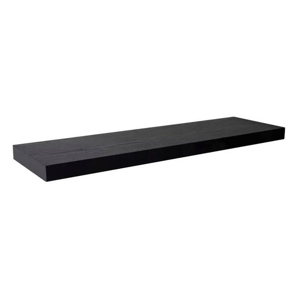 Półka Wisząca Ścienna Na Książki Samowisząca 80 Cm Hylly Czarne Drewno Mdf