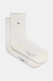 Tommy Hilfiger skarpetki z domieszką wełny kolor beżowy 701228935 - Skarpetki damskie - miniaturka - grafika 1