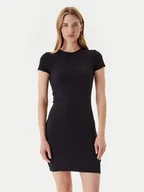 Sukienki - Calvin Klein Jeans Sukienka codzienna LV047B266G Czarny Slim Fit - miniaturka - grafika 1