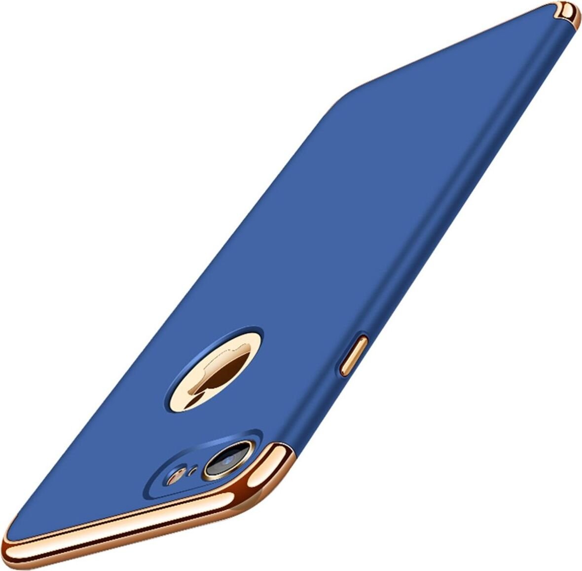 Etui na telefon komórkowy Etui ochronne na Apple iPhone 8 Bumper 3 w 1 Cover Chrome Case Blue