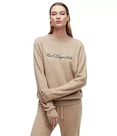 Bluzy damskie - KARL LAGERFELD Damska bluza kaszmirowa, beż kamienny, M - miniaturka - grafika 1
