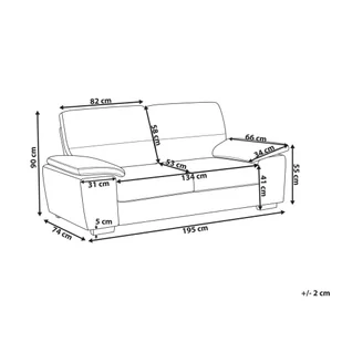 Sofa 3-osobowa jasnobeżowa VOGAR - Sofy i kanapy - miniaturka - grafika 11