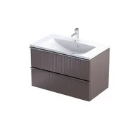 Szafki łazienkowe - Szafka łazienkowa pod umywalkę Oristo Etna 80 cm brązowy mat OR52-SD2S-80-21R - miniaturka - grafika 1