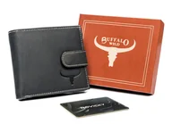 Portfele - WILD BUFFALO skórzany porfel męski RM-01L-BAW-T czarny RM-01L-BAW-T - miniaturka - grafika 1