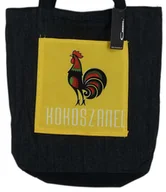 Torby i wózki na zakupy - POJEMNA TORBA NA RAMIĘ DO MIASTA SHOPPERKA CZARNA KOKOSZANEL - miniaturka - grafika 1