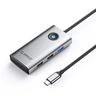 Złącza, przejściówki, adaptery - Hub PW11-5P rozdzielacz USB-C na USB-A USB-C PD HDMI - szary ORICO - miniaturka - grafika 1