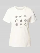 Koszulki i topy damskie - T-shirt o kroju regular fit z czystej bawełny - miniaturka - grafika 1