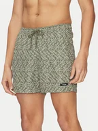 Kąpielówki męskie - Calvin Klein Swimwear Szorty kąpielowe KM0KM01120 Zielony Regular Fit - miniaturka - grafika 1